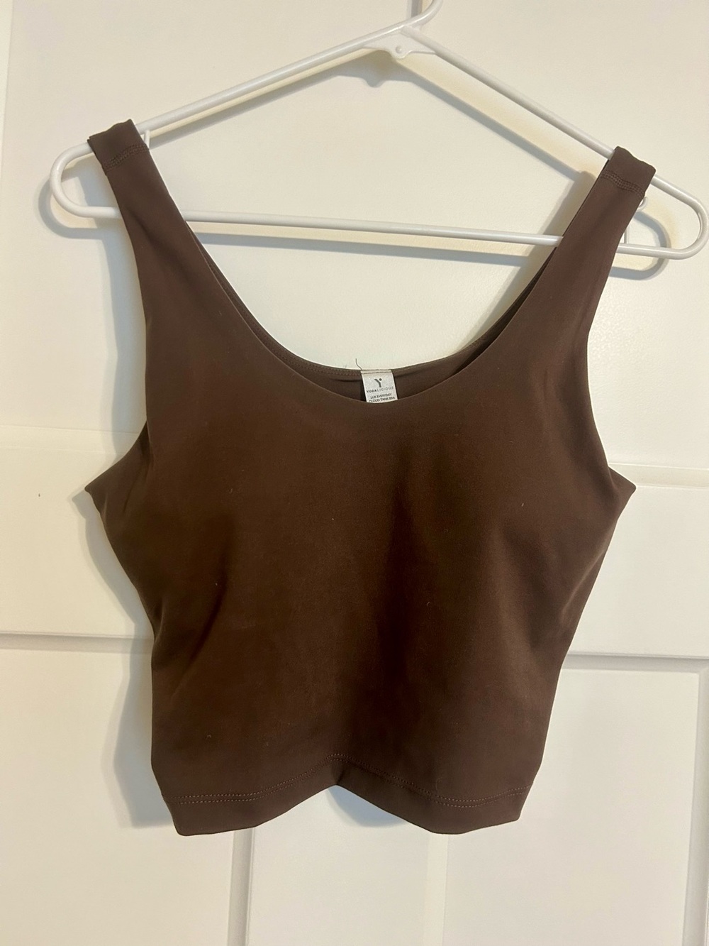 Yogalicious Lux Everyday Cloud Brown Women's Scoop Neck Tank Bra. Size Small.